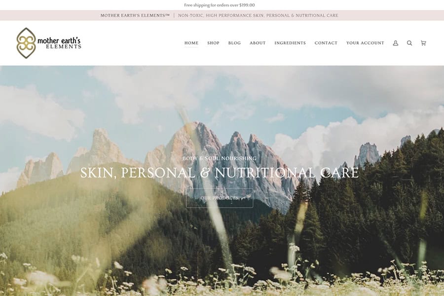 Mother Earths Elements Mother Earth Elements personal skin and nutritional care website thumbnail