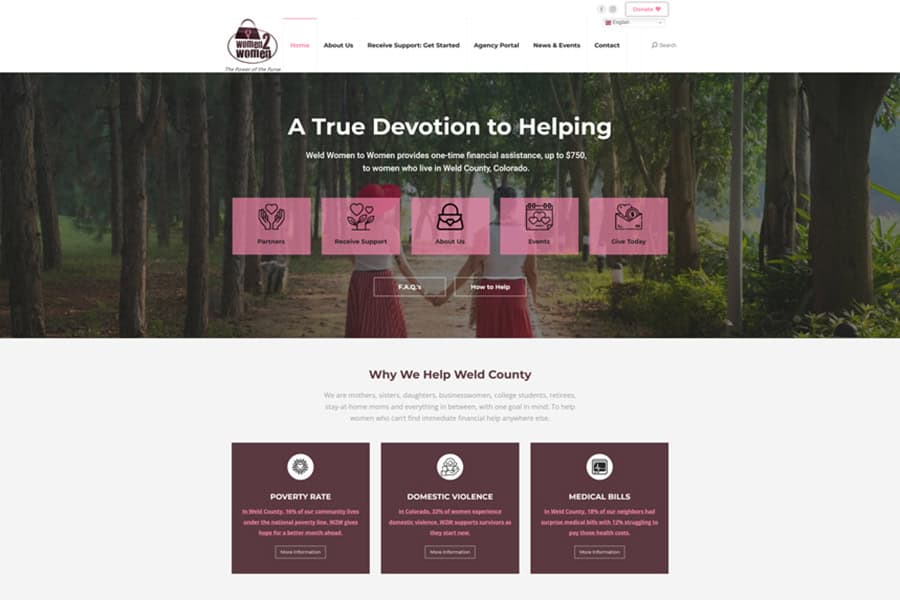 Women 2 Women Women 2 Women - Weld County Colorado non-profit website thumbnail