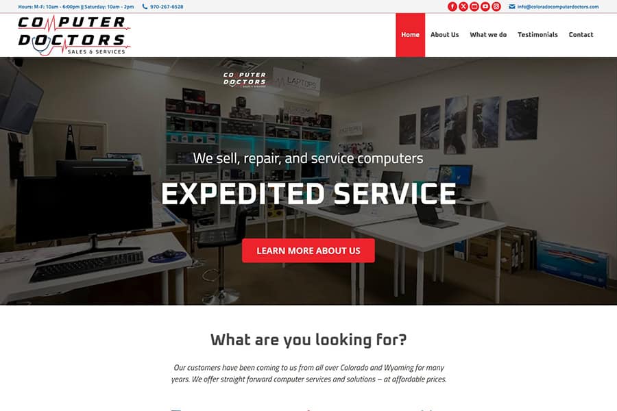 Coloradocomputerdoctors Colorado Computer Doctors Website redesign by Tracey at Brandesigns