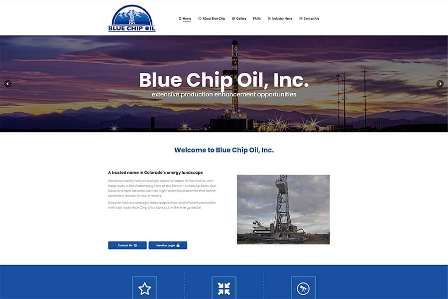 Blue Chip Oil Operator Blue Chip Oil and Gas website thumbnail