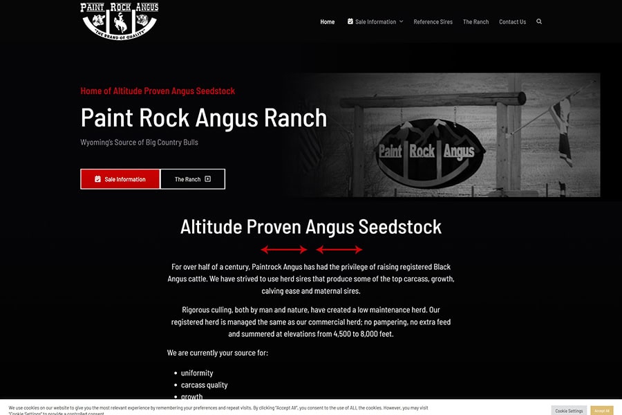 Paintrockangus Paintrock Angus Ranch website design by Brandesigns Web Solutions