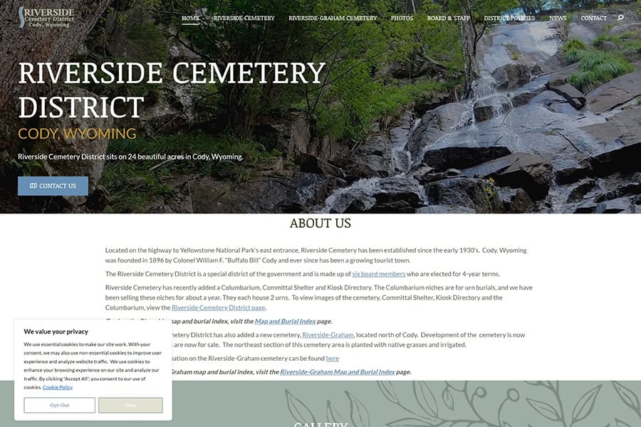 Riversidecemeterydistrict Riverside Cemetery District Website - Cody, Wyoming